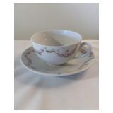 Rose pattern, the cup and saucer