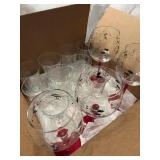 Christmas stemware and glasses