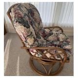 Bamboo style swivel chair