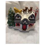 Christmas light up village house