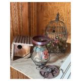 Bird houses and feeders