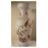 Hand-painted bird vase