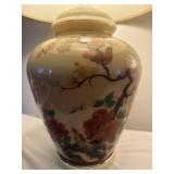 Hand painted bird and tree table lamp