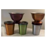MCM Aluminum cups, and ice cream dishes