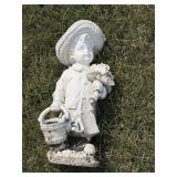 Resin boy lawn ornament