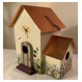 Hand painted copper roof birdhouse
