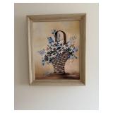 Painting of basket with daisies