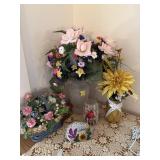 Artificial flowers vases decoratives
