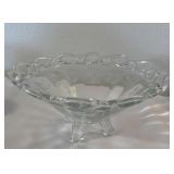 Footed Glass compote with Web rim