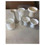 Milk glass grouping