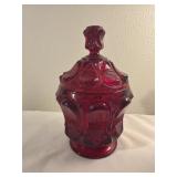 Cranberry candy jar