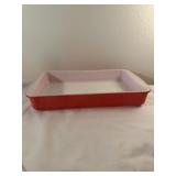 Pink Pyrex casserole