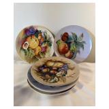 Hand-painted fruit plates