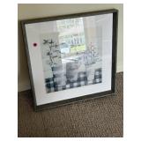 Frame print of vases with flowers