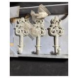 Sheffield three-piece wall mount coat hooks