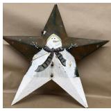 Tin star snowman