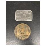 Alcoa belt, buckle and mind your business coin
