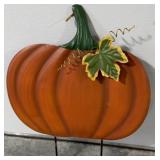 Metal Halloween pumpkin yard decoration