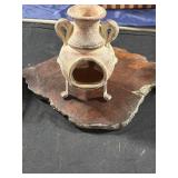 Terra-cotta candle stone