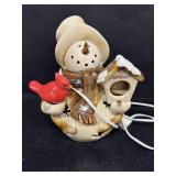 Ceramic snowman light