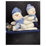 Snowman on sled Christmas decoration