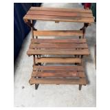 Wooden fold up shelf