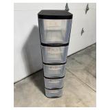 Plastic organizing shelves