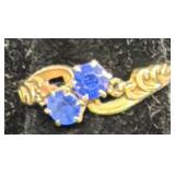 10k gold ring w/blue stones-SPECIAL PAYMENT INSTRU