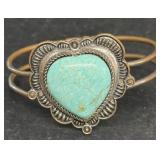 Heart turquoise bracelet