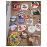Political Buttons/Pins-Bush, roudebush, Taft,