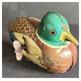 Japan wind up TIN toy duck