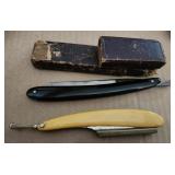 (2) Straight Razors-(1) is Ben Hur 107 with case
