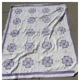 Purple and white quilt 5