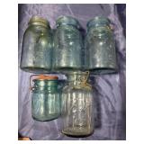 Blue ball jars
