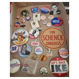 Political Buttons/Pins-Bush, Nixon/Agnee, Ike,