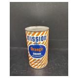 Mission orange drink advertising Bank can