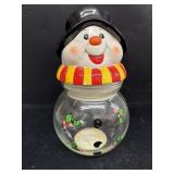 Snowman candy jar