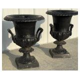(2) 20' Urns, Cast Aluminum