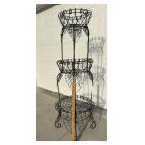 3-Tier Wire Plant Stand, 7' tall
