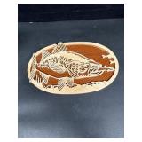 Wooden fish sculpture
