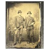 1800s tin type of two gentlemen