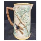 Majolica , handpainted, antique water pitcher