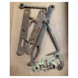 Forged iron latches antique