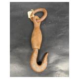 Antique heavy duty iron hook