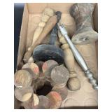 Wooden spools and spindles