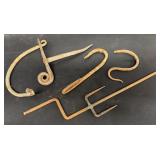 HAND FORGED IRON HOOKS AND HANGERS