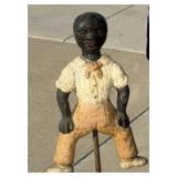 Black Americana cast-iron yard ornament