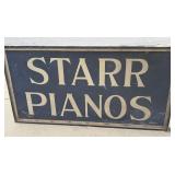 STARR Pianos Trade Sign, Double-sided