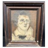 Early framed portrait