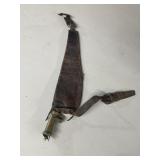 Early leather powderhorn